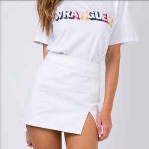 NWT WHITE DENIM SKIRT